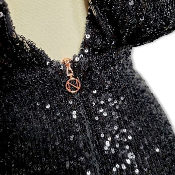 Nookie Veda Sequin Mini Dress in Black Size Small New With Tag NYE - Picture 9 of 13